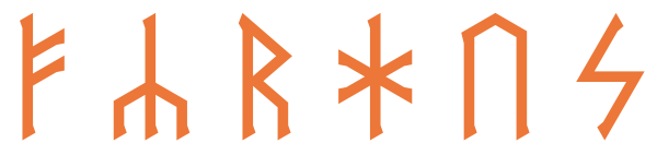 Fyrhùs in runes